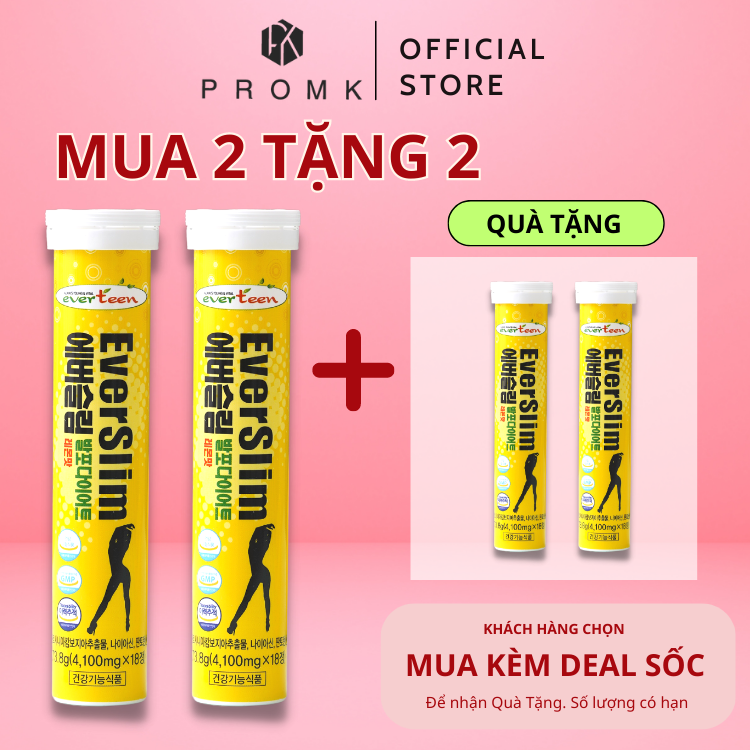 Viên Sủi Hỗ Trợ Giảm Cân Hàn Quốc FNBio Everslim (4,100mg x 18 viên)