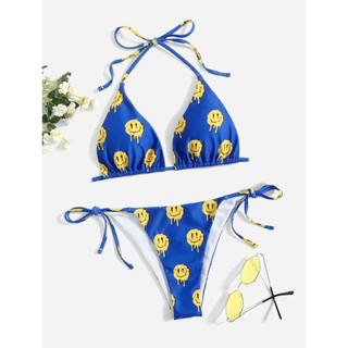 [ORDER SHEIN] Set Bikini 2 Mảnh Hoạ Tiết Smile