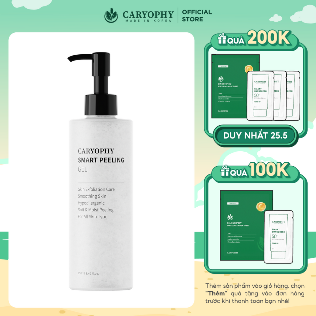 Gel tẩy tế bào chết thông minh Caryophy 250ml (Caryophy Smart Peeling Gel 250ml)