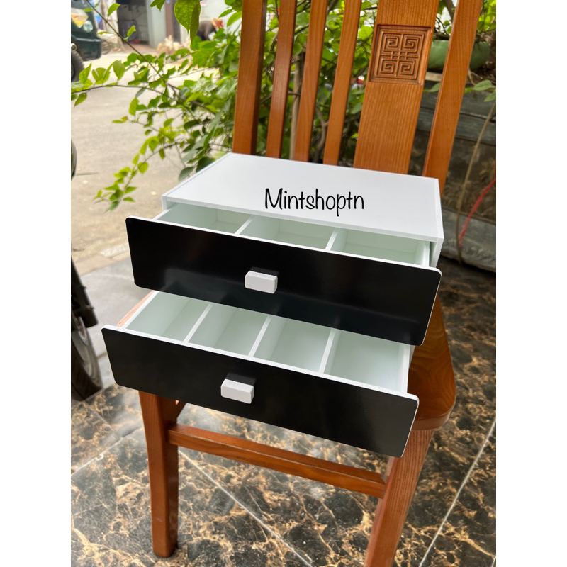 Tủ chia tiền lẻ thu ngân nắp đen 2 tầng