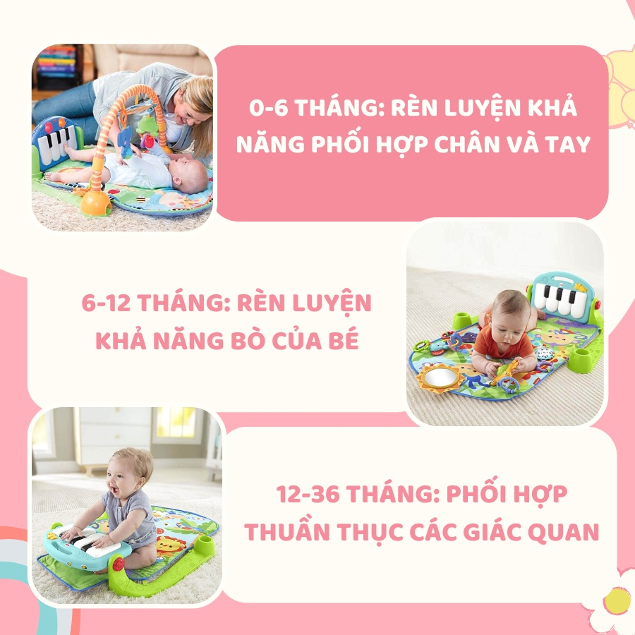 Thảm Nằm Chơi Có Nhạc Đàn Piano Cho Bé