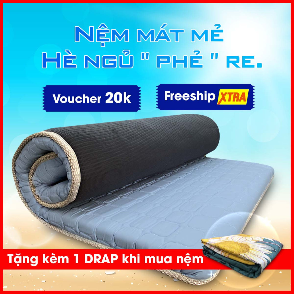 Đệm Topper nệm Foam Kingroll cao cấp dày 5cm đủ kích thước có thun ràng - Đàn hồi nâng đỡ và êm ái