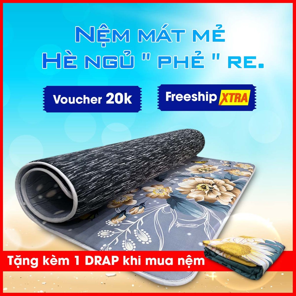 Nệm cao su trải sàn 3 lớp Eron dày 3cm - Êm ái và thoáng mát cao