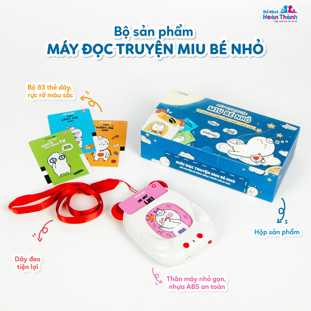 Máy Đọc Truyện Miu Bé Nhỏ Song Ngữ Anh - Việt Cao Cấp, Đọc Truyện Kỹ Năng Sống Trước Giờ Đi Ngủ Bảo Hành 6 Tháng