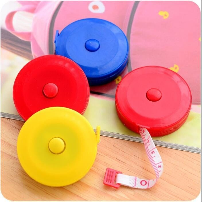 Thước dây cuộn mini hình tròn rút tự động