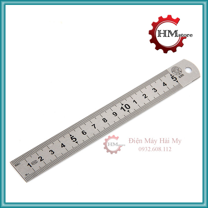 Thước lá 150mm BerryLion - Thước kẻ kim loại, thước đo inch, thước lá 15cm - Thương hiệu Sư Tử