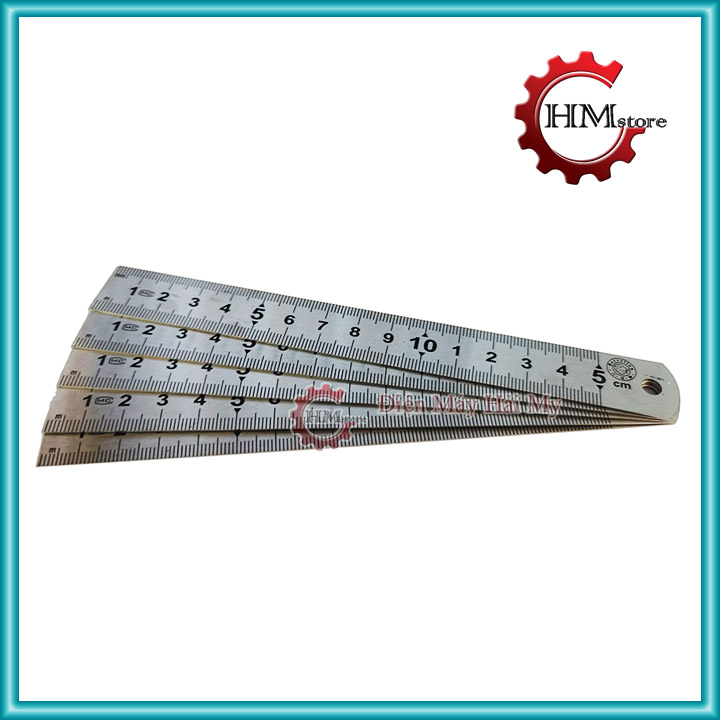 Thước lá 150mm BerryLion - Thước kẻ kim loại, thước đo inch, thước lá 15cm - Thương hiệu Sư Tử