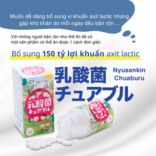 Kẹo Lợi Khuẩn Chống Táo Bón Biếng Ăn, Hỗ Trợ Hệ Tiêu Hóa Khỏe Mạnh Nyusankin Genki Fami Nhật Bản Hộp 30 Viên Date 2-2024