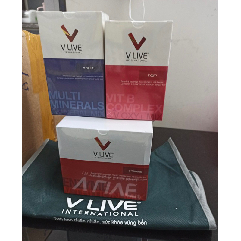 Vlive Bộ 3 thực phẩm dinh dưỡng tế bào tăng khả năng hấp thu oxy, dinh dưỡng, tăng cường hệ thống miễn dich