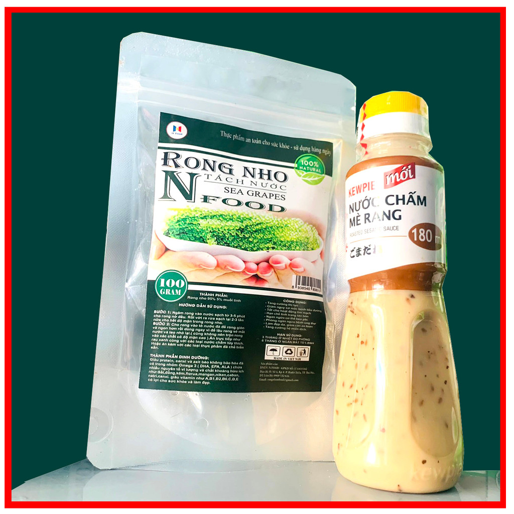 Rong Nho Tách Nước NFood - Giàu Dinh Dưỡng - Thanh Mát - Giòn Ngon