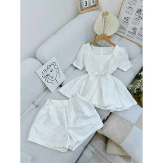 set áo quần set gấm nơ eo Jna Official