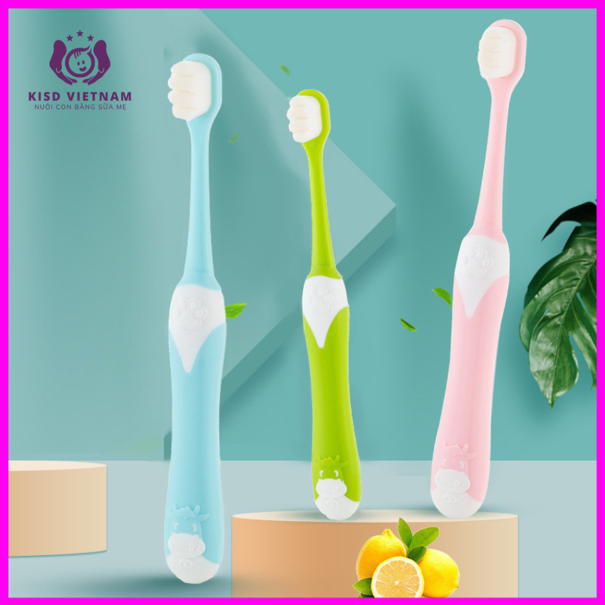 Bàn chải đánh răng lông tơ siêu mềm mịn cho bé từ 2-10 tuổi