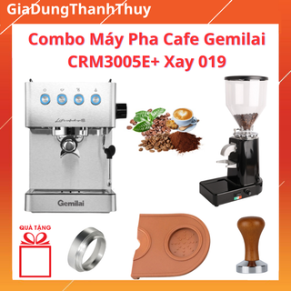 Combo máy pha cà phê gemilai crm3005e + máy xay ld 019