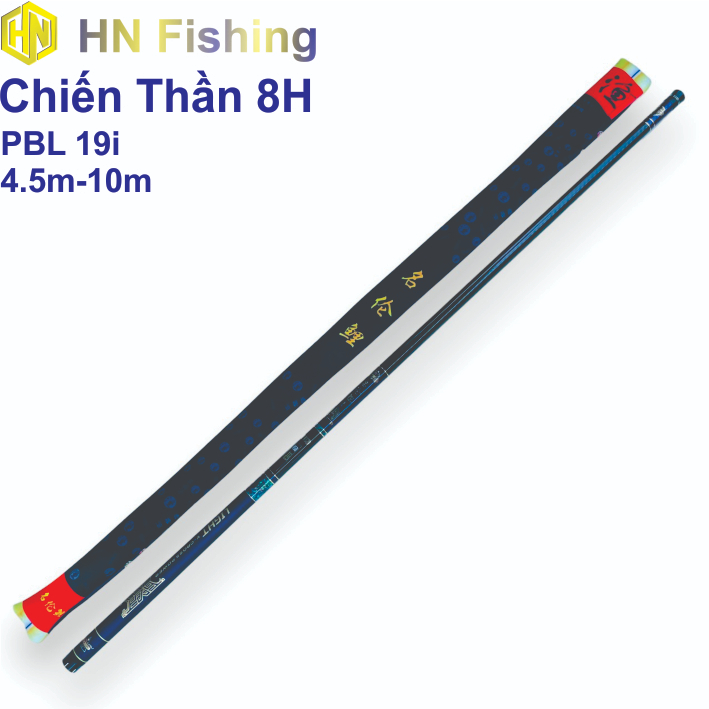 Cần câu tay Chiến Thần 8H, cần câu đơn câu đài chuyên săn hàng tải cá lớn từ 10-15Kg. Tải tĩnh 5Kg. Đồ Câu Hoàng Nam