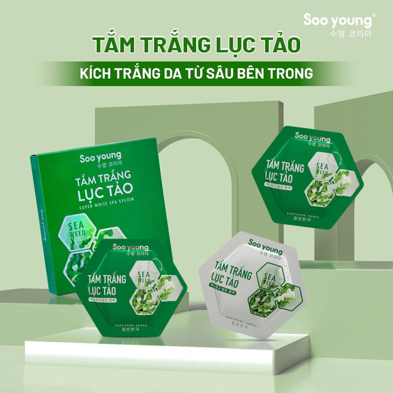 Tắm Trắng Lục Tảo Soo Young 3 Gói x 15ml