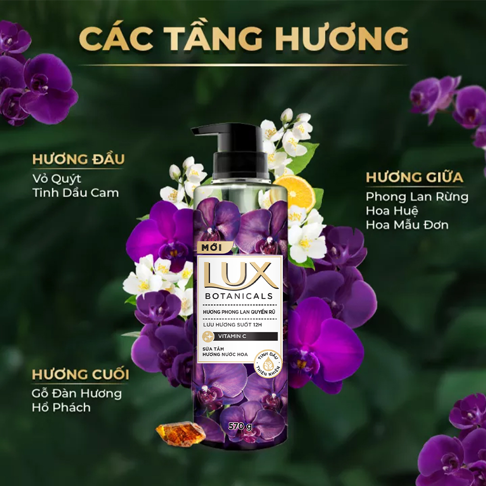 [MUA 2 TẶNG 1] Sữa Tắm Lux Botanical Hương Nước Hoa Cao Cấp Sáng Mịn Rạng Ngời 570G (562ML) X3