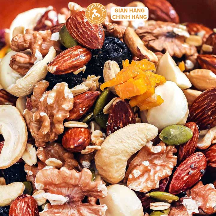 Granola siêu hạt ăn kiêng 15% yến mạch L'angfarm, Bao bì handmade đẹp mắt, phù hợp tiêu dùng hoặc làm quà tặng