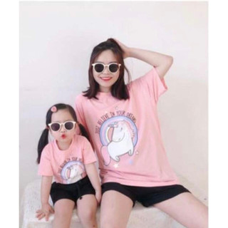 Áo thun mẹ con hình Pony