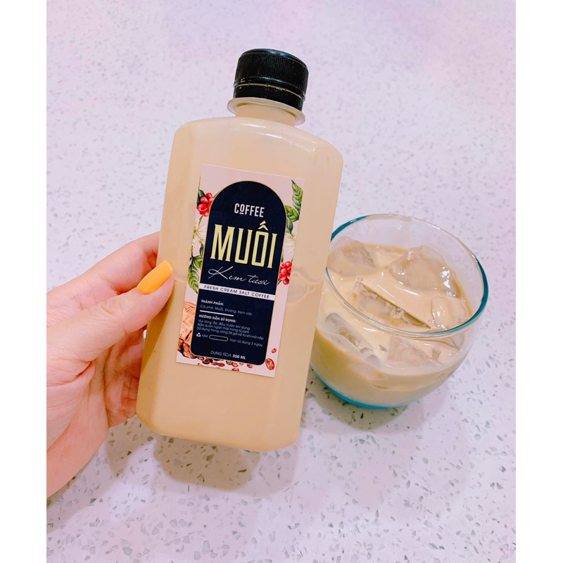 cafe muối kem tươi chai 350ml