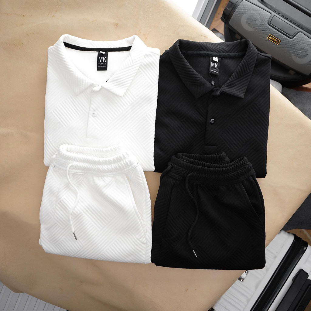 Đồ Bộ Nam Cổ Bẻ Chất Vải Cotton Cao Cấp Thoáng Mát, Bộ Quần Áo Thể Thao Mùa Hè Phong Cách | BigBuy360 - bigbuy360.vn