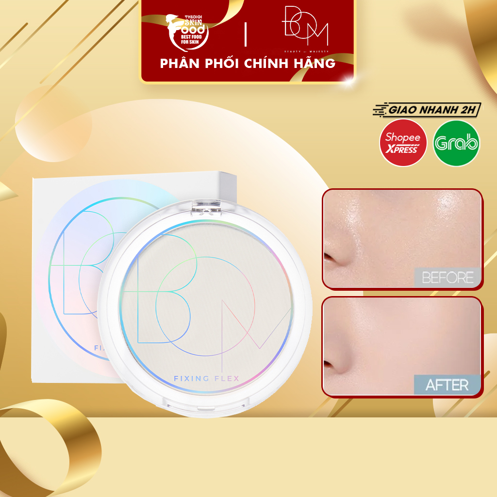 Phấn Phủ Dạng Nén Kiềm Dầu, Giúp Da Mịn Màng B.O.M Fixing Flex Powder Pact 7.5g
