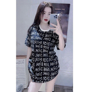 Áo Di.o nữ tay lỡ form rộng chất siêu mát thời trang hè năng động