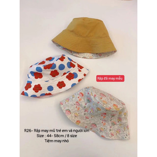 R26_ Rập giấy may mũ người lớn và trẻ em