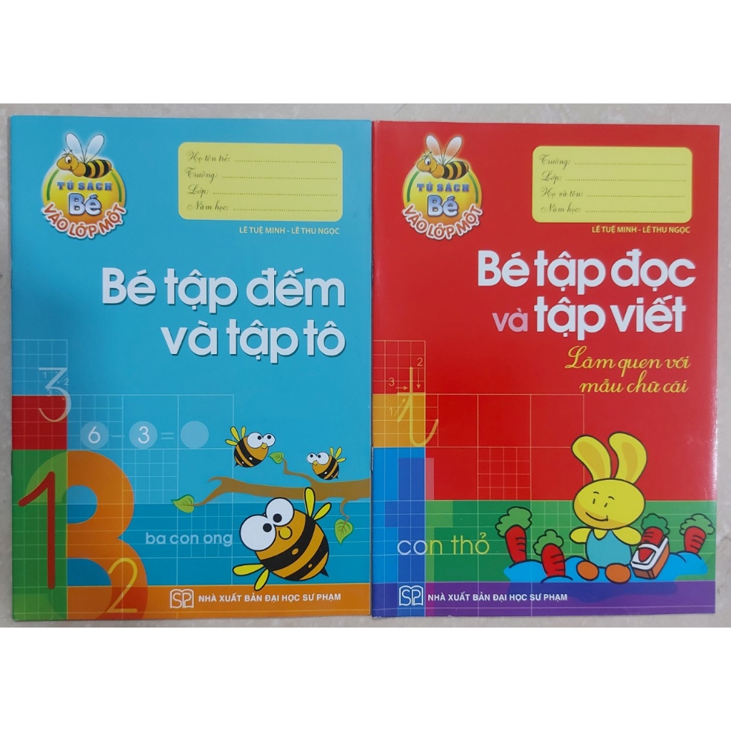 Sách - Tủ Sách Bé Vào Lớp 1 - Bé tập đọc và tập viết , bé tập đếm và tập tô