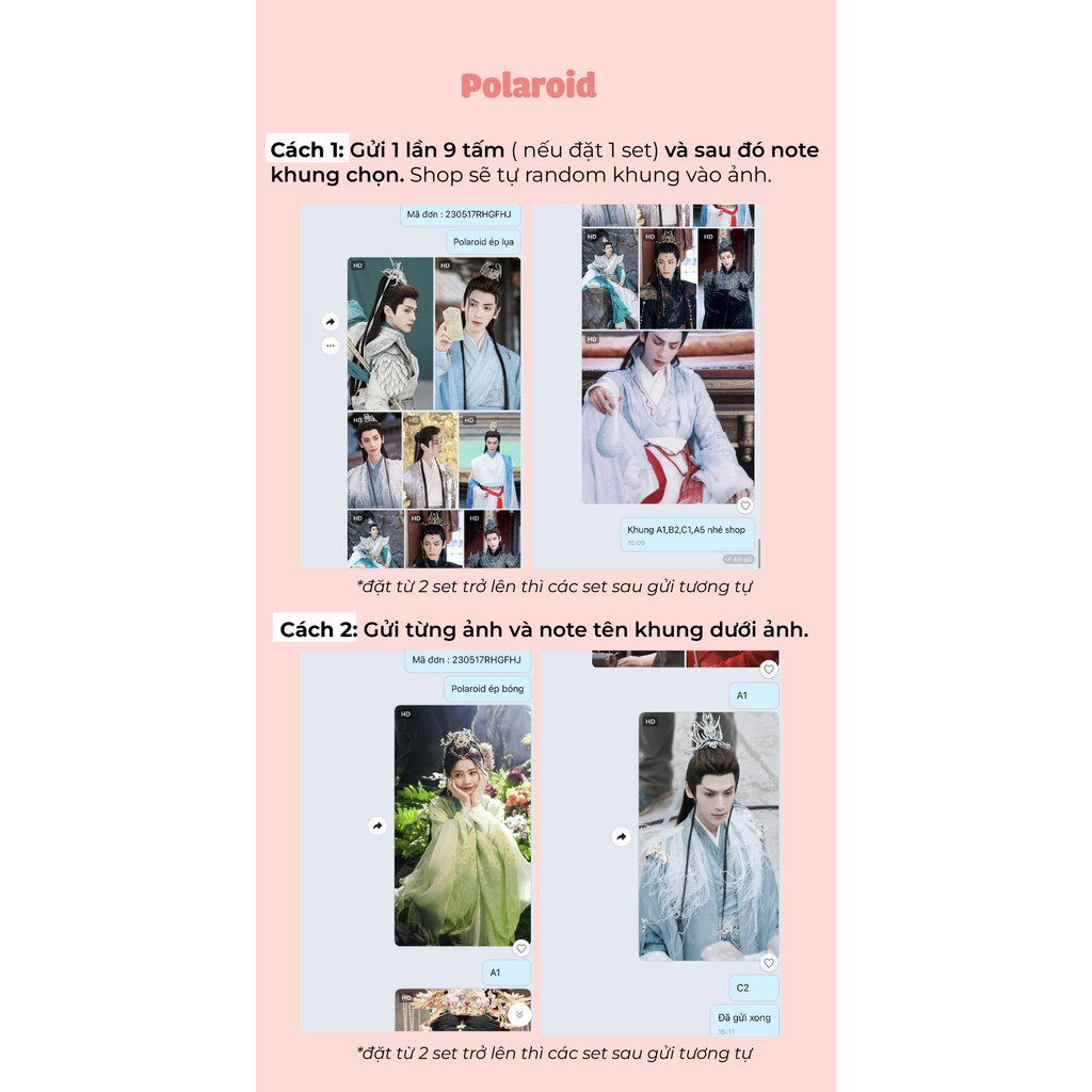 SET 9 ẢNH POLAROID IN THEO YÊU CẦU