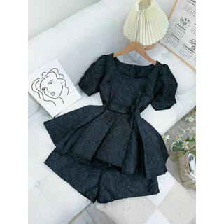 set áo quần set gấm nơ eo Jna Official