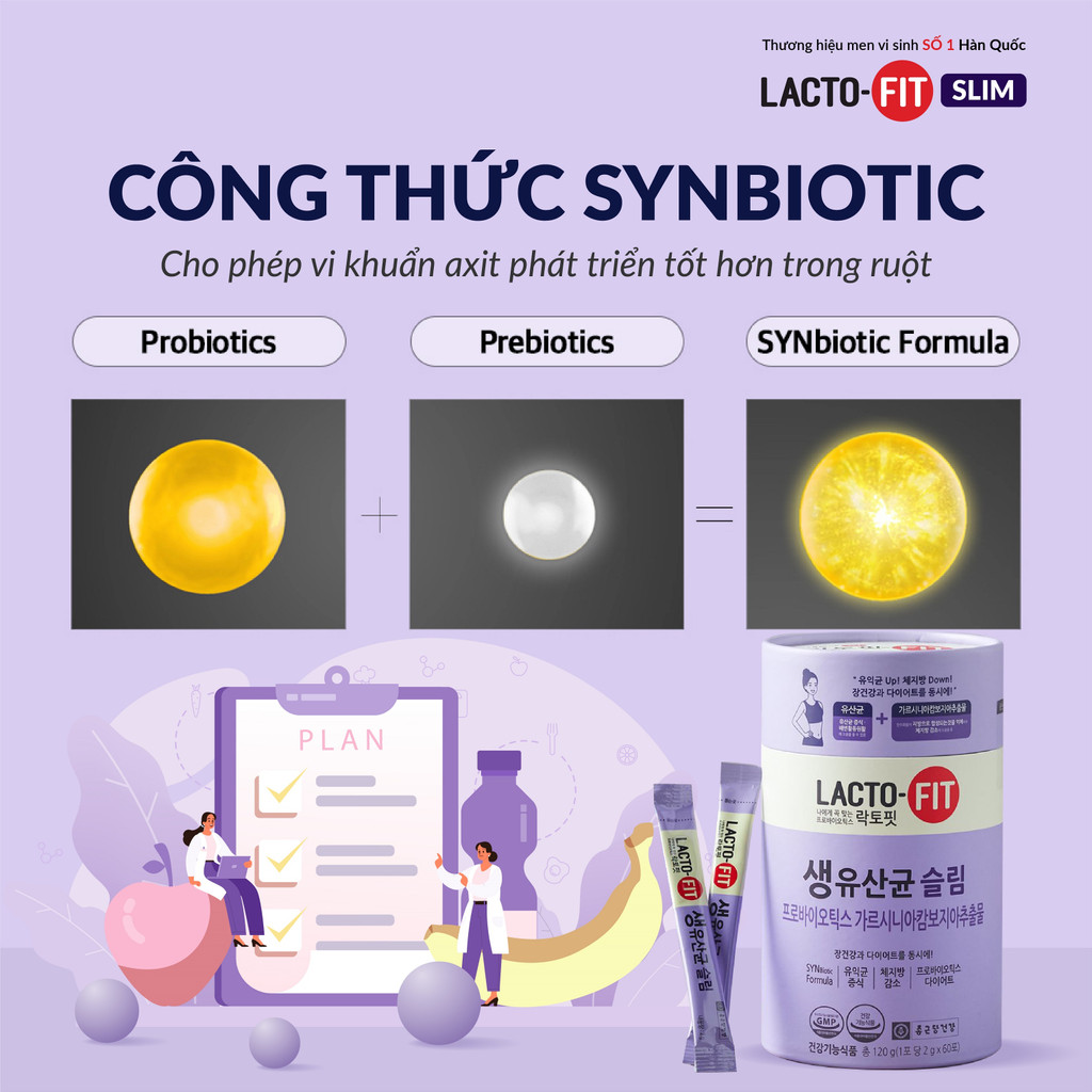 [HSD 18.11.2023] Gói Lẻ Men Vi Sinh LACTO-FIT SLIM - Ổn Định Tiêu Hoá & Hỗ Trợ Giảm Cân (01 gói x 2g)