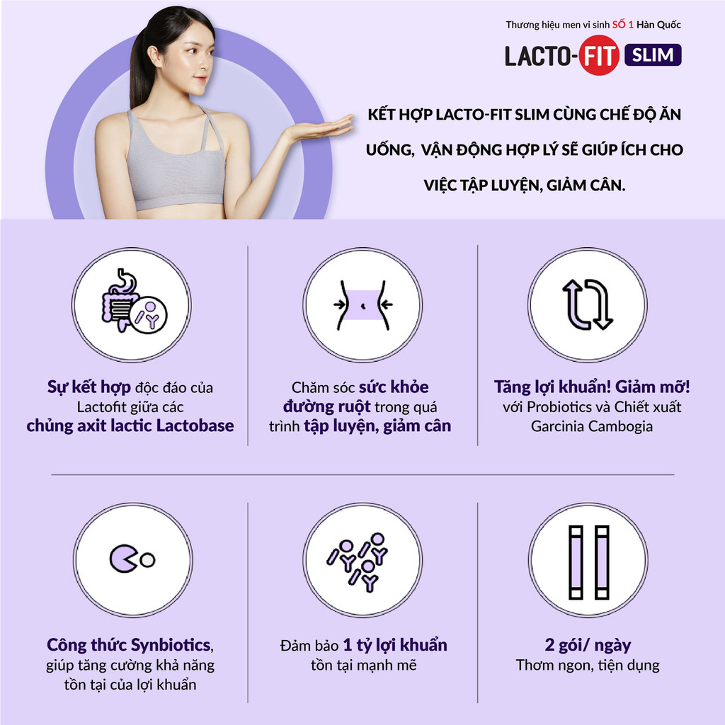 [HSD 18.11.2023] Gói Lẻ Men Vi Sinh LACTO-FIT SLIM - Ổn Định Tiêu Hoá & Hỗ Trợ Giảm Cân (01 gói x 2g)