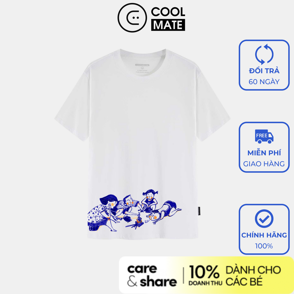Áo Thun 100% cotton Care & Share tuổi thơ dữ dội Thổi Cơm - Thương hiệu Coolmate