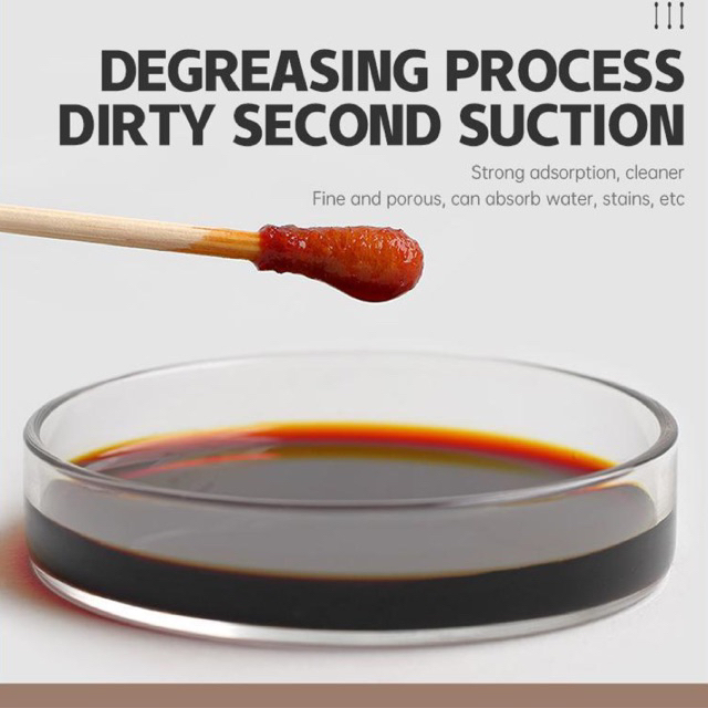 HOT Tăm bông ngoáy tai 100 que thân gỗ tăm bông ráy tai nặn mụn