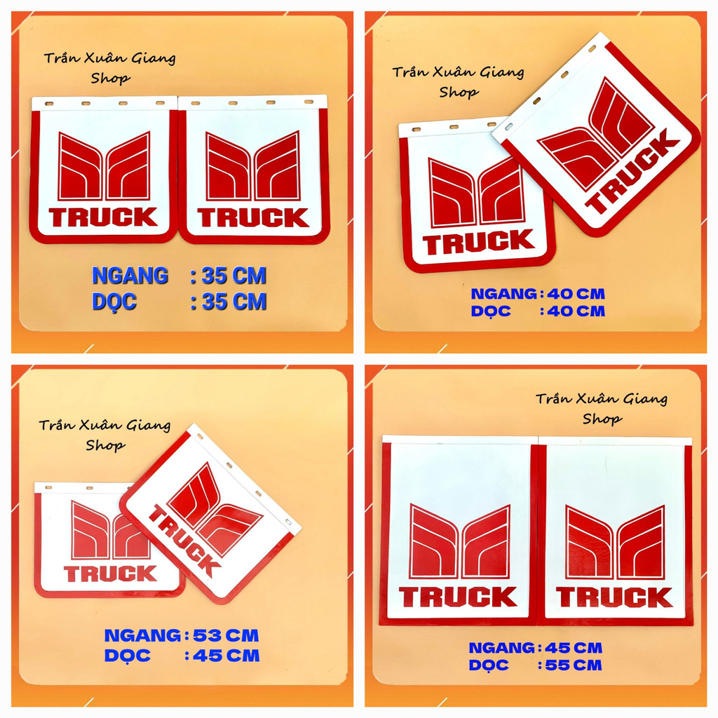 1 Đôi Cao su chắn bùn Thái Xe Tải Truck . Kích thước 35x35cm 40x40cm 53x45cm 45x54cm