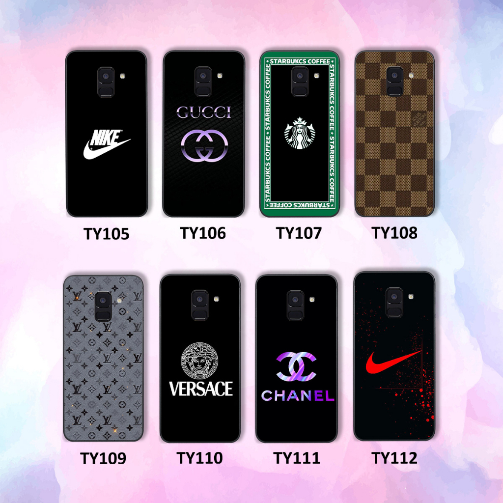 Ốp Samsung A8 2018 / A8 Plus / A8+ in logo các thương hiệu nổi tiếng siêu sang, siêu cá tính