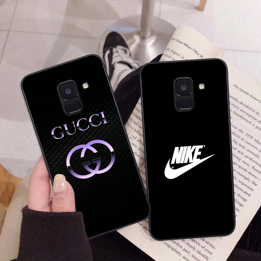 Ốp Samsung A8 2018 / A8 Plus / A8+ in logo các thương hiệu nổi tiếng siêu sang, siêu cá tính