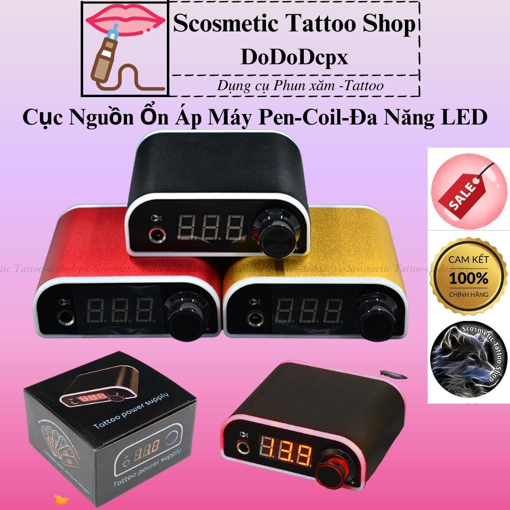 Nguồn máy xăm 1 chạm,  biến áp máy Pen mini -cục đổi nguồn  tattoo siêu bền,màu ngẫu nhiễn-Chính Hãng