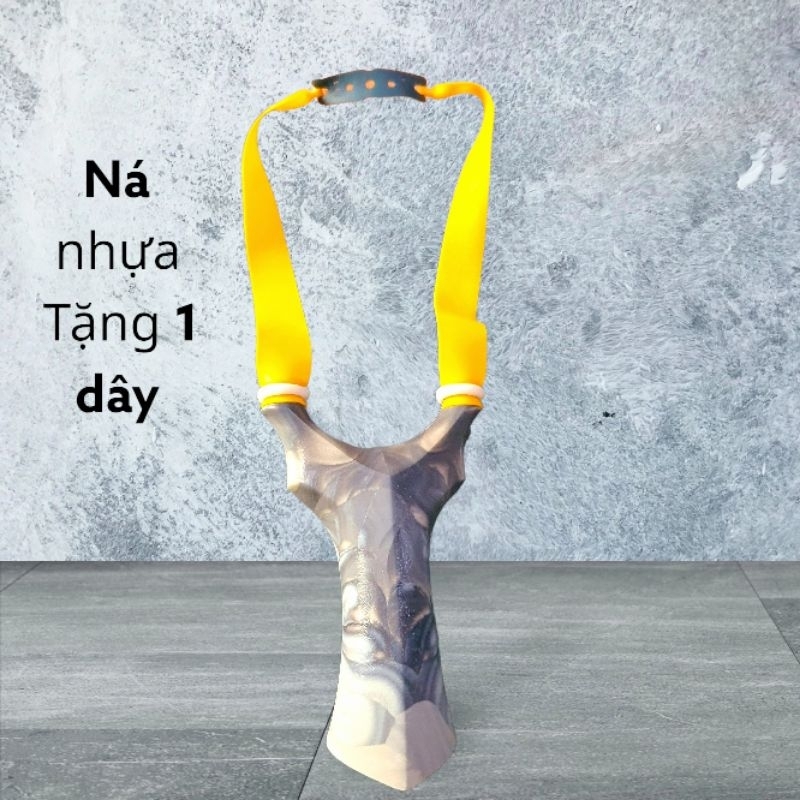 Ná nhựa vân + tặng 1 dây + tặng 2 vòng cao su gắn chạc