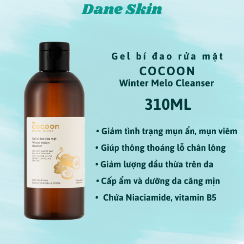 Gel bí đao rủa mặt Cocoon BIG SIZE 310ml - Chiết xuất từ bí đao thiên nhiê