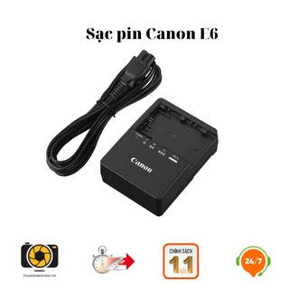 Sạc pin canon lc e6e cao cấp tự nhắt cho pin canon lp e6 dùng canon 5dii , 5diii , 6d , 7d, 70d, canon 60d