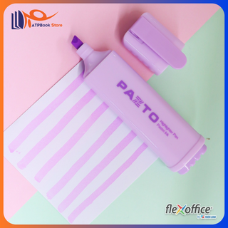 Bút dạ quang màu Pastel Thiên Long Flexoffice Pazto FO-HL009/VN - Rửa được - Không để lại vết khi Photocopy [ATPBook]