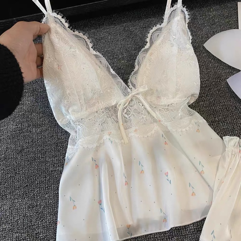 Bộ ngủ lụa 2 dây mềm mượt chất đẹp có size Ms 241