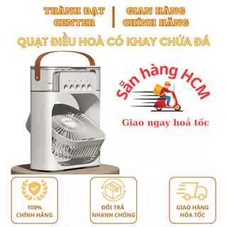 Quạt Điều Hoà Làm Mát Không Khí Có Khay Chưa Đá - Quạt hơi nước để bàn 3 chế độ phun sương làm mát