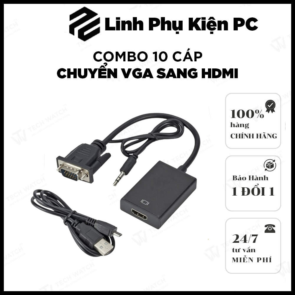 Combo 10 Cáp Chuyển VGA Sang HDMI