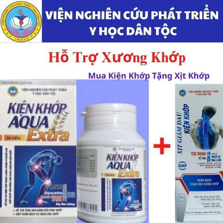Kiện khớp Aqua Extra hỗ trợ xương khớp, Viện Nghiên Cứu Phát Triển Y Học Dân Tộc, hộp 30 viên