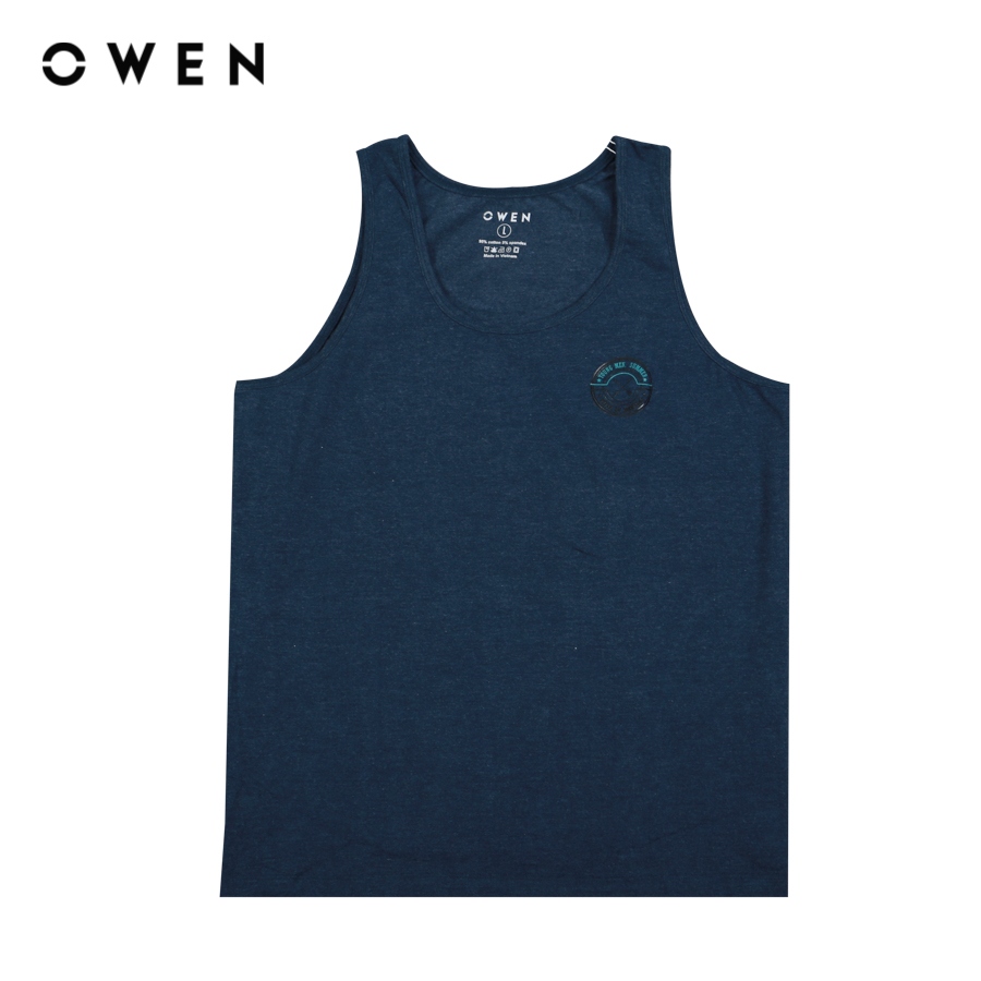 OWEN - Áo thun nam ba lỗ màu xanh - LAW80730
