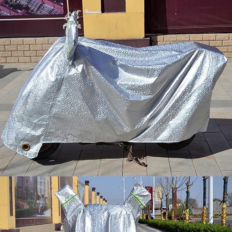 Bạt Che Xe Máy Loại Dày 3 Lớp Tráng Nhôm Có Phản Quang