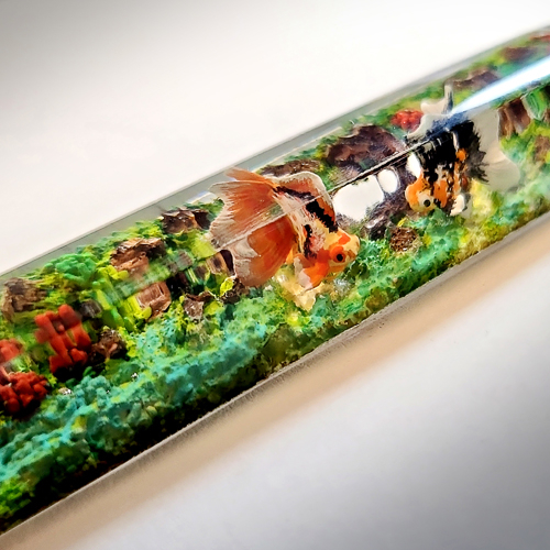 Spacebar keycap , nút phím cơ Space cá vàng , Artisan keycap