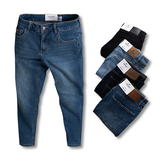 Quần Jeans nam TORANO dáng basic Slim Co Giãn Tốt, Không Bai Xù, Bền Màu, Phom Trẻ Trung EABJ012